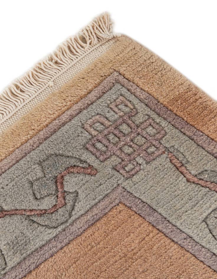 Detail image of  2' 7 x 9' 9  Hand Knotted Tibet Wool Runner Rug