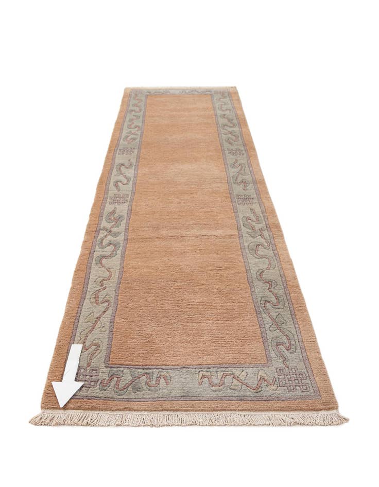 Detail image of  2' 7 x 9' 9  Hand Knotted Tibet Wool Runner Rug