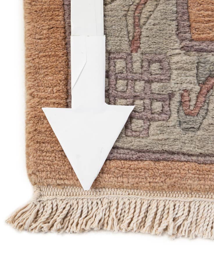 Detail image of  2' 7 x 9' 9  Hand Knotted Tibet Wool Runner Rug