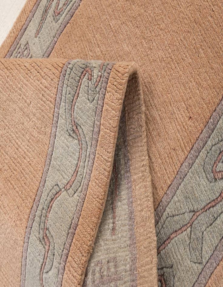 Detail image of  2' 7 x 9' 9  Hand Knotted Tibet Wool Runner Rug