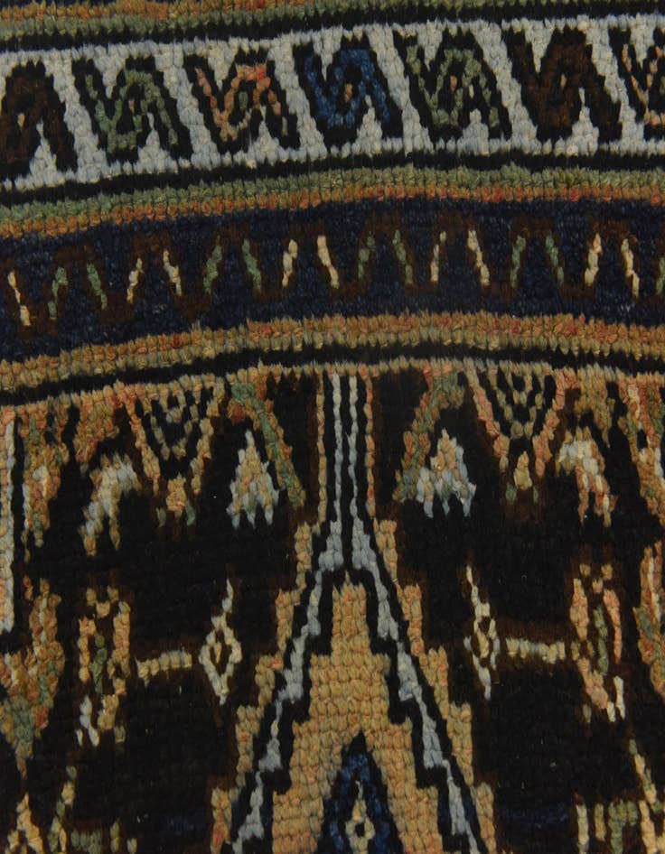 Detail image of  3' 6 x 9' 9  Hand Knotted Ultra Vintage Persian Wool Runner Rug