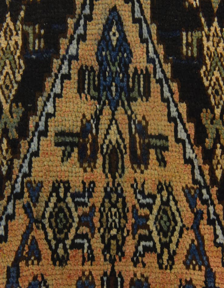 Detail image of  3' 6 x 9' 9  Hand Knotted Ultra Vintage Persian Wool Runner Rug