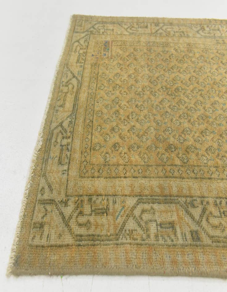 Detail image of  3' 2 x 10' 1  Hand Knotted Ultra Vintage Persian Wool Runner Rug