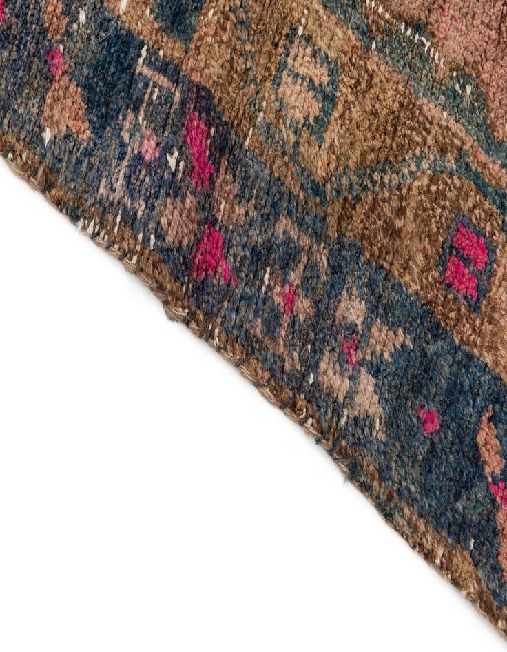 Detail image of  4' 4 x 9' 9  Hand Knotted Ultra Vintage Persian Wool Runner Rug