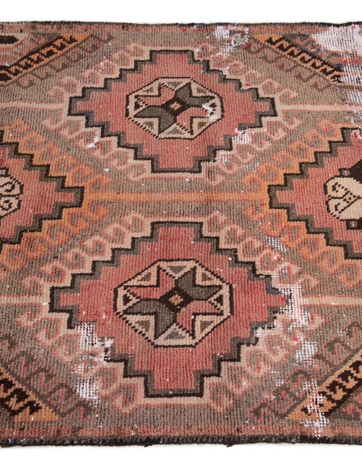 Detail image of  3' 1 x 6' 2  Hand Knotted Ultra Vintage Persian Wool Runner Rug