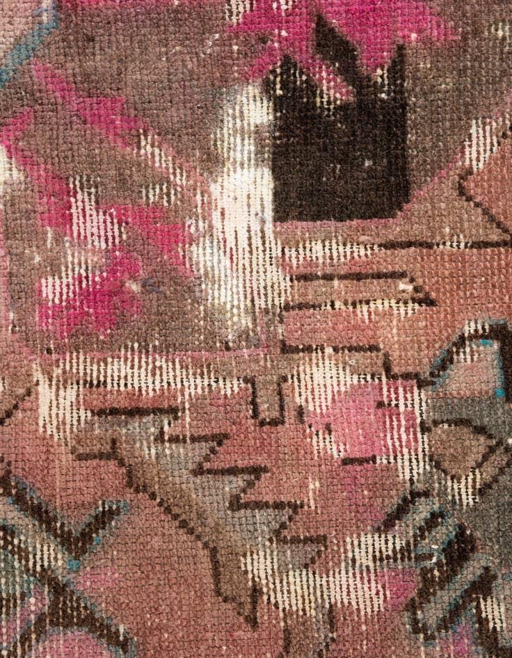 Detail image of  4' 10 x 9' 10  Hand Knotted Ultra Vintage Persian Wool Runner Rug