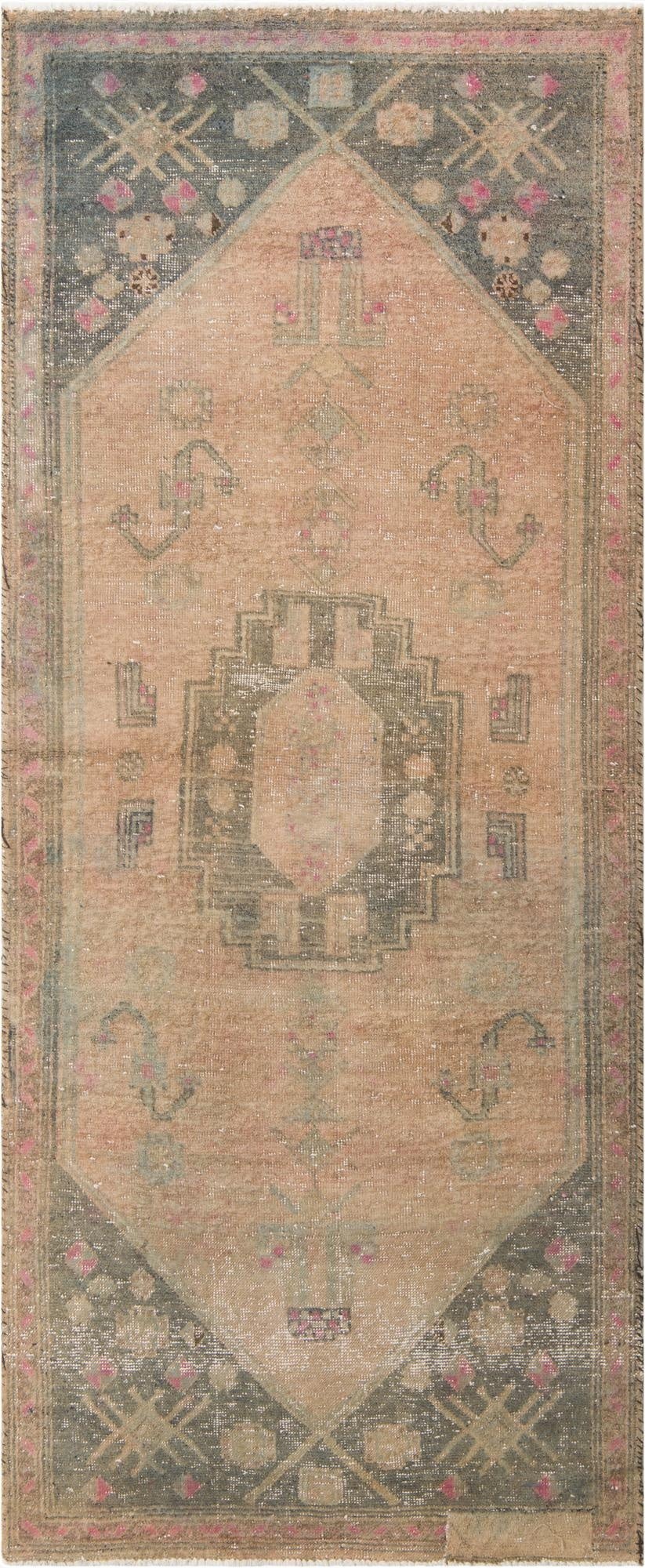  3' x 8' 8  Hand Knotted Ultra Vintage Persian Wool Runner Rug