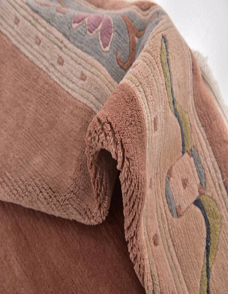 Detail image of  7' 8 x 8'  Hand Knotted Nepal Wool Square Rug