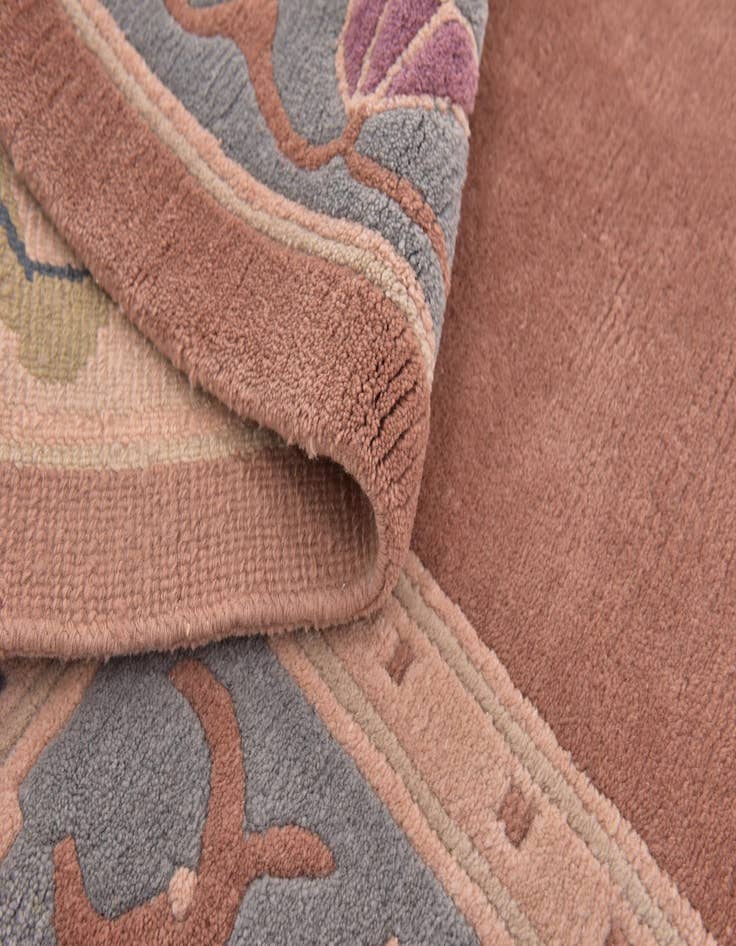 Detail image of  7' 8 x 8'  Hand Knotted Nepal Wool Square Rug