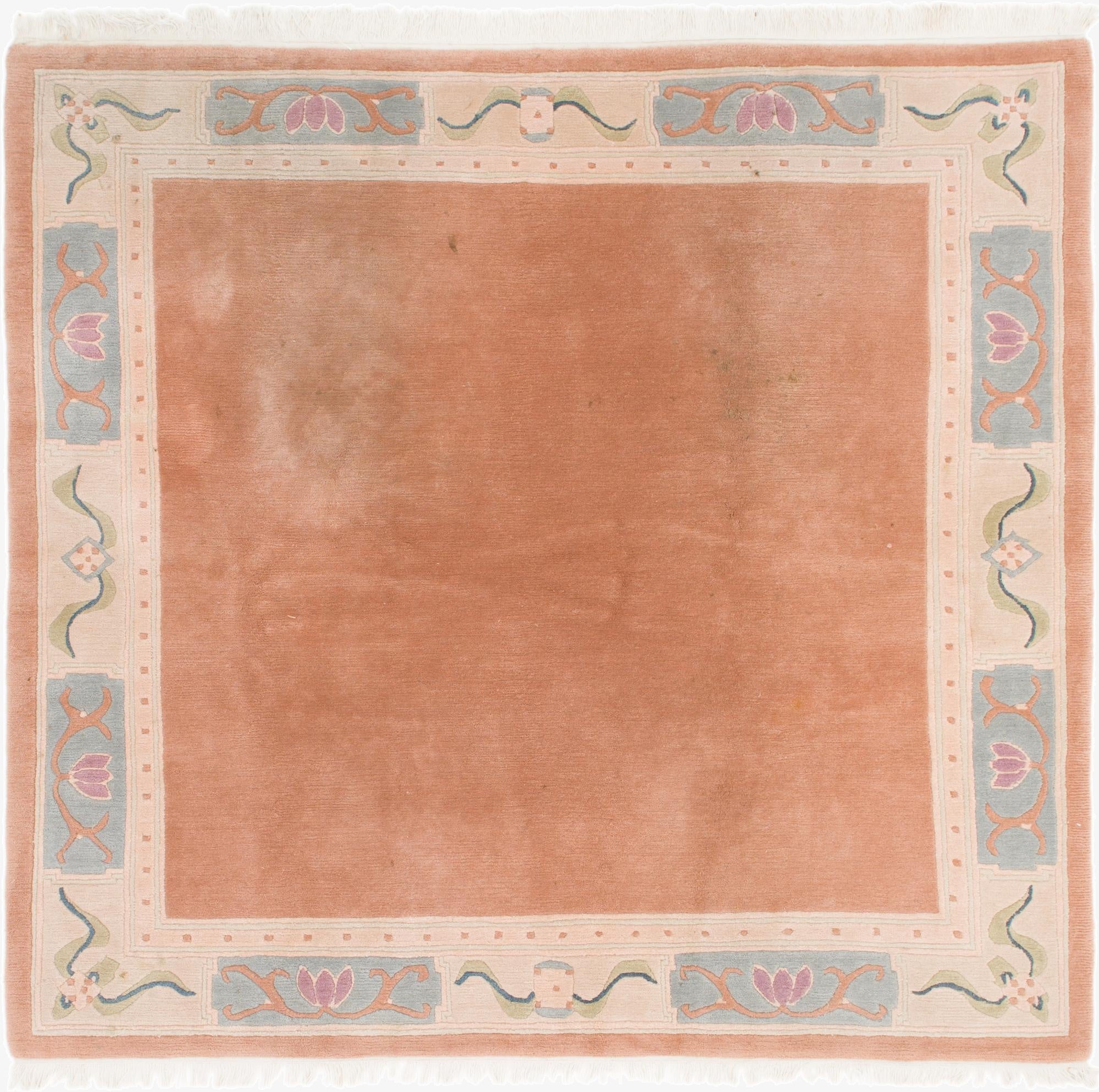  7' 8 x 8'  Hand Knotted Nepal Wool Square Rug