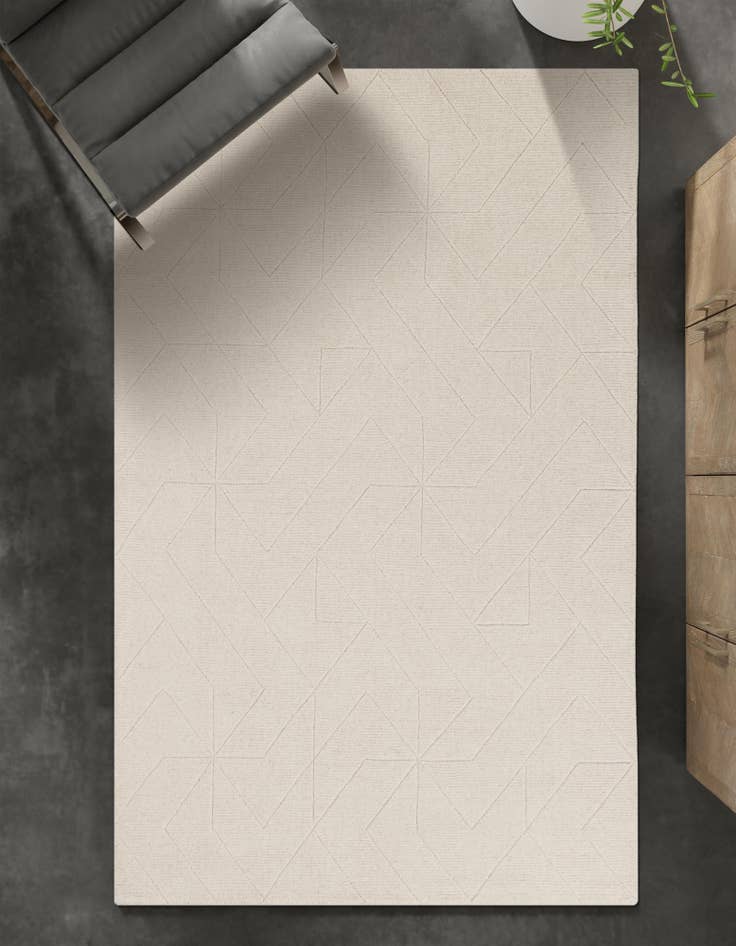 Detail image of  2' x 3' 1 WoolCraft Geometric Rug