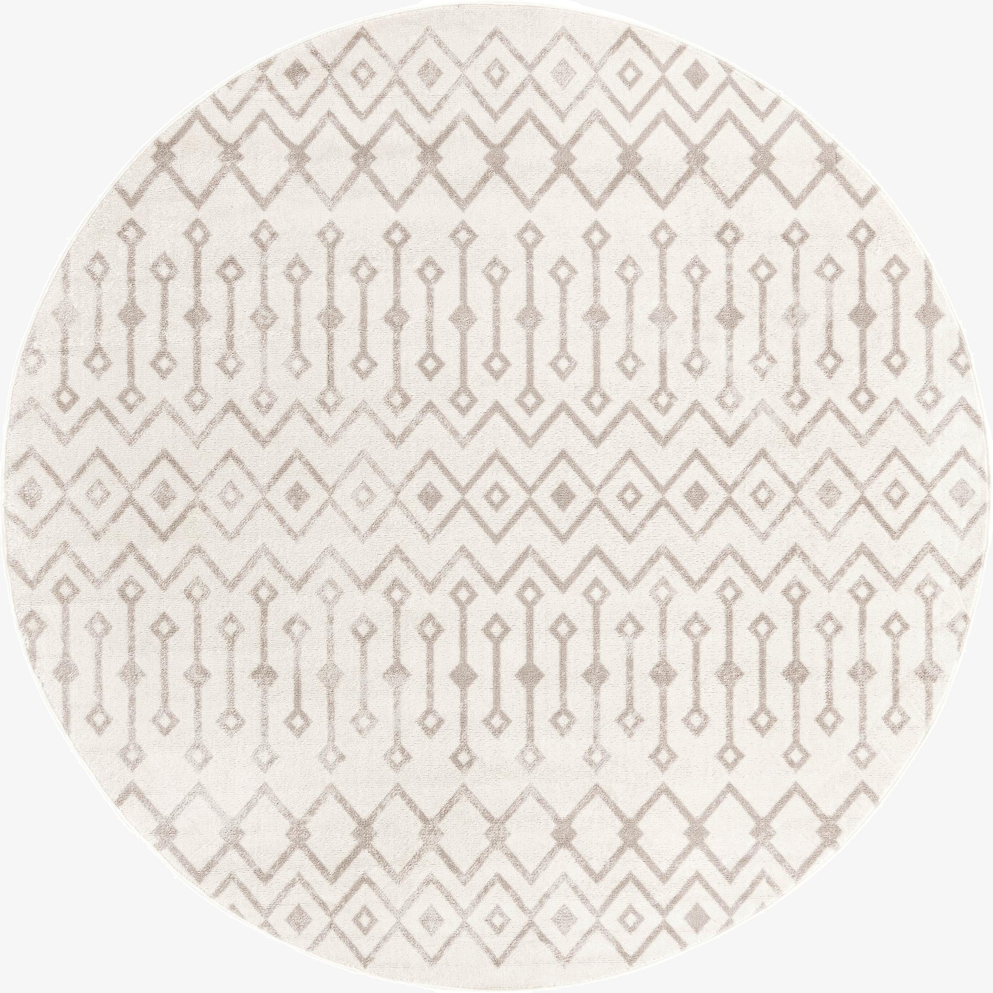  7' x 7' Bohemian Trellis Round Rug