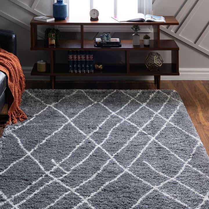 Pebble Gray 5' x 8' Soft Touch Shag Rug | Rugs.com