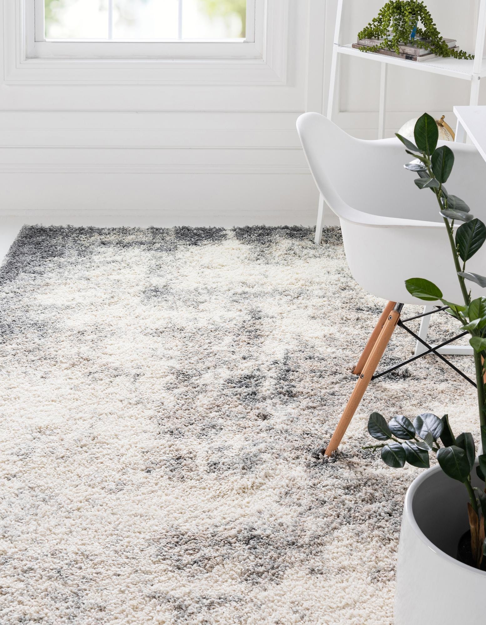 Pebble Gray 7' 10 x 10' Soft Touch Shag Rug | Rugs.com