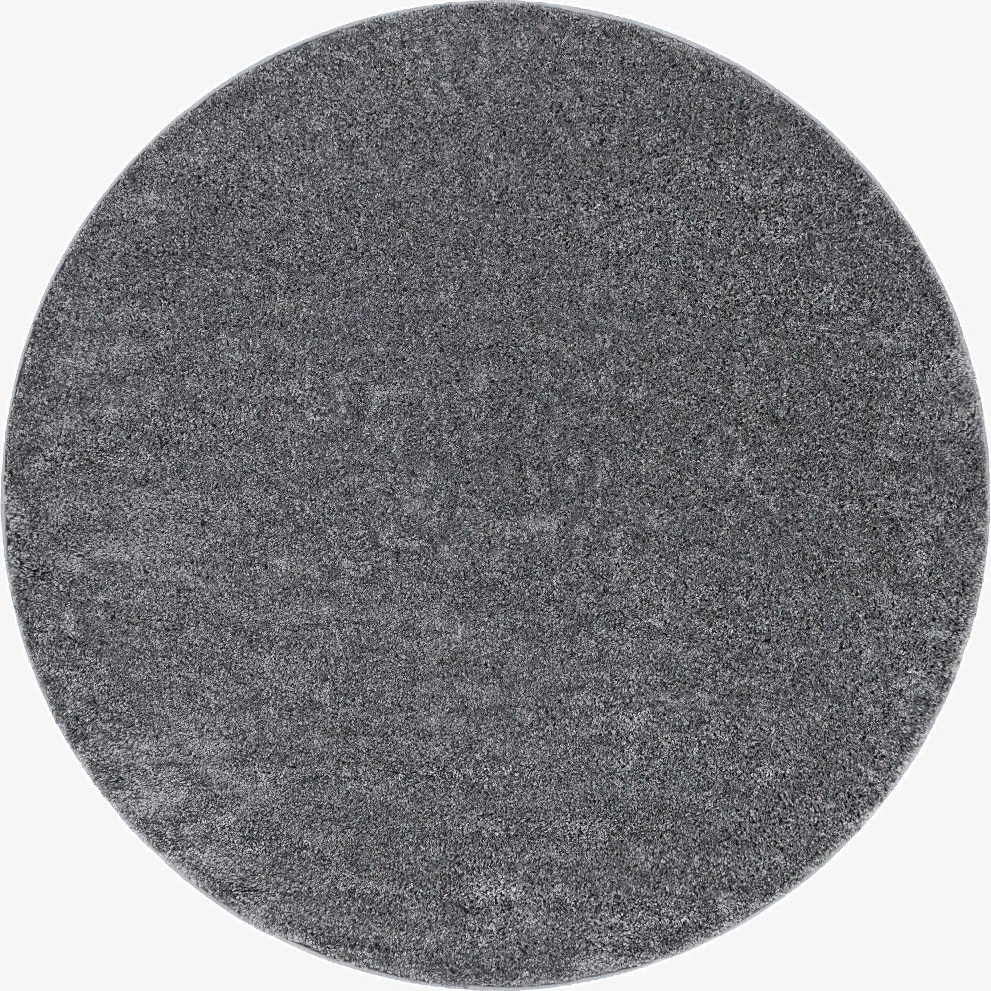  5' x 5' Soft Solid Shag Round Rug