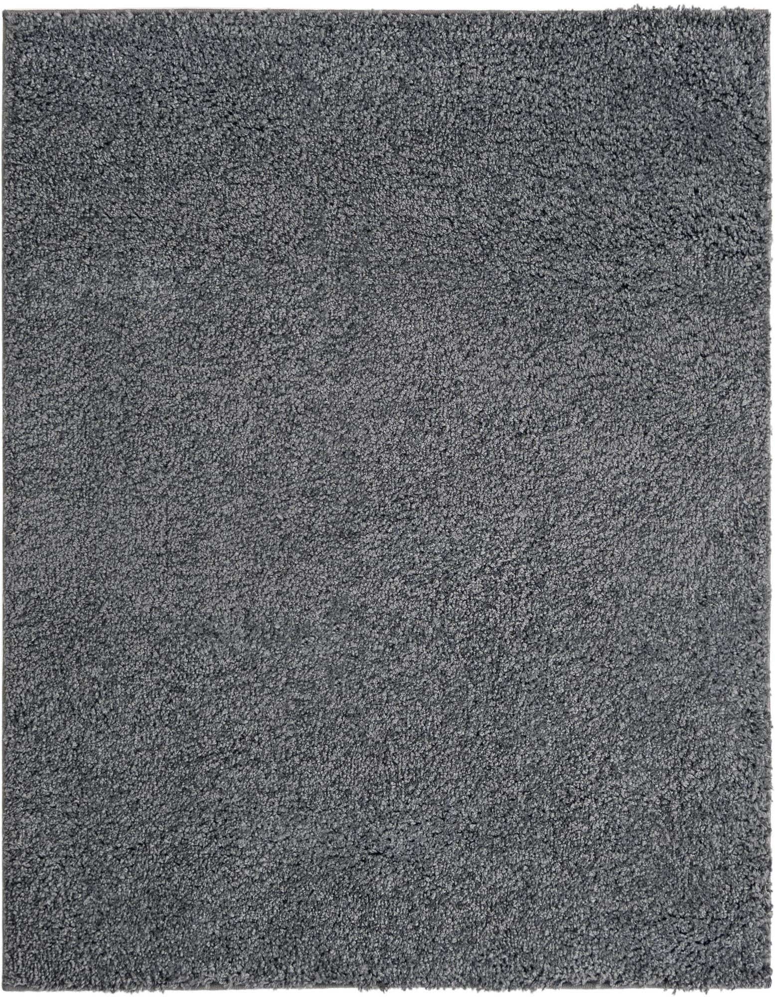 A soft, plush 4'x4' square gray shag rug, perfect for adding cozy texture to any indoor space.
