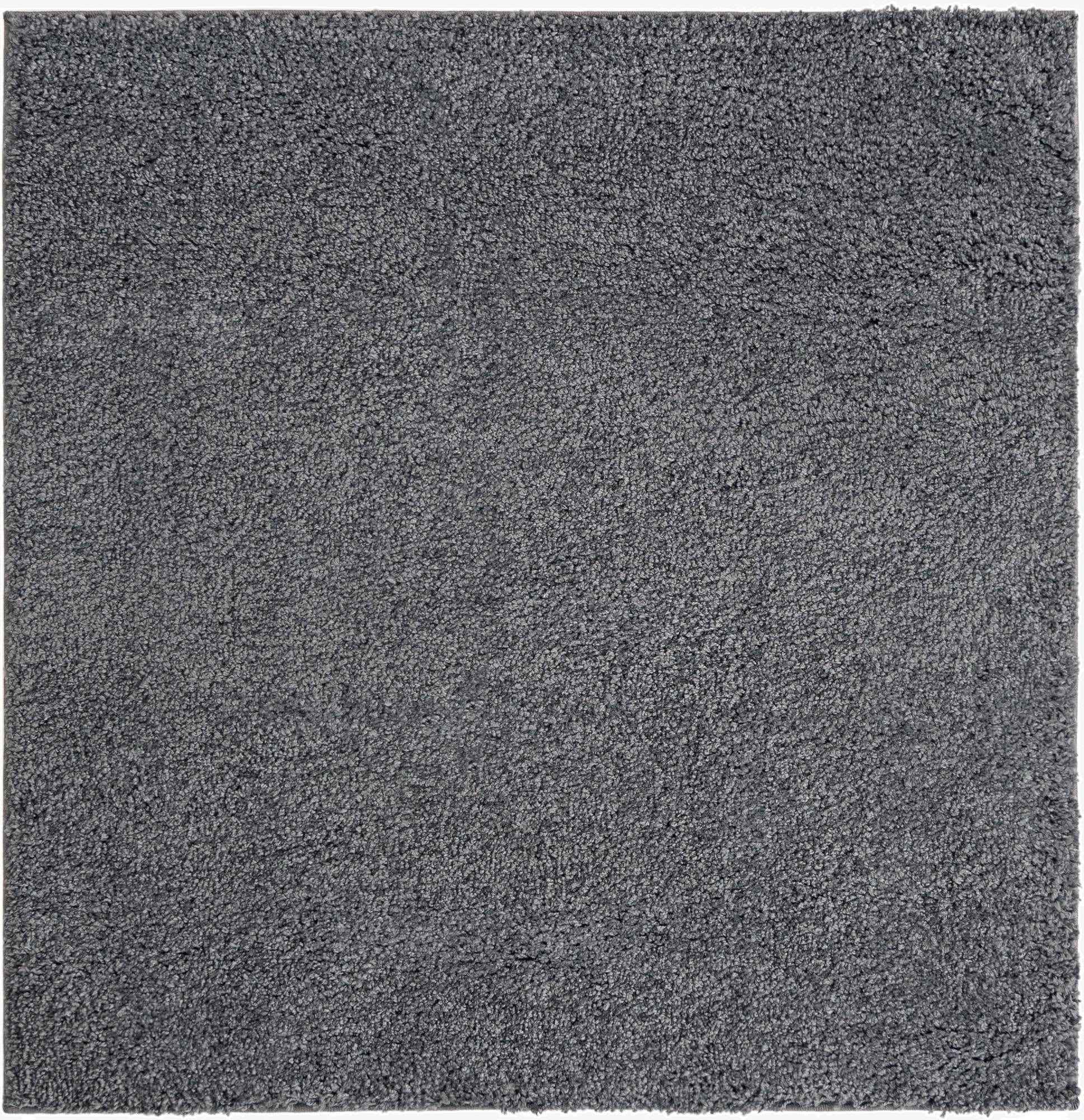  4' x 4' Soft Solid Shag Square Rug