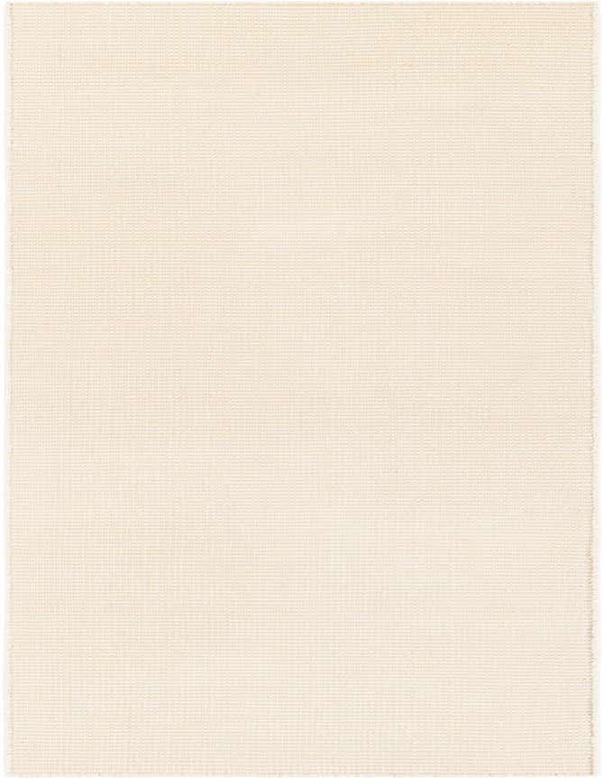 A rectangular 8 ft runner rug in a solid pebble stones color with a textured flatweave, suitable for hallways or patios.