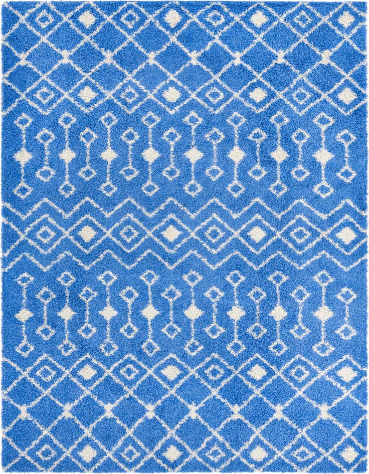 Detail image of  10' x 13' Moroccan Trellis Shag Rug