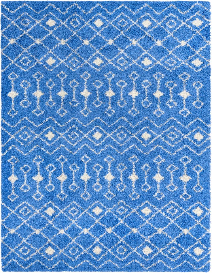 Detail image of  9' x 12' Moroccan Trellis Shag Rug