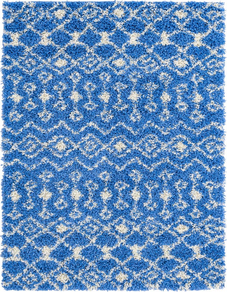 Detail image of  4' x 6' Moroccan Trellis Shag Rug
