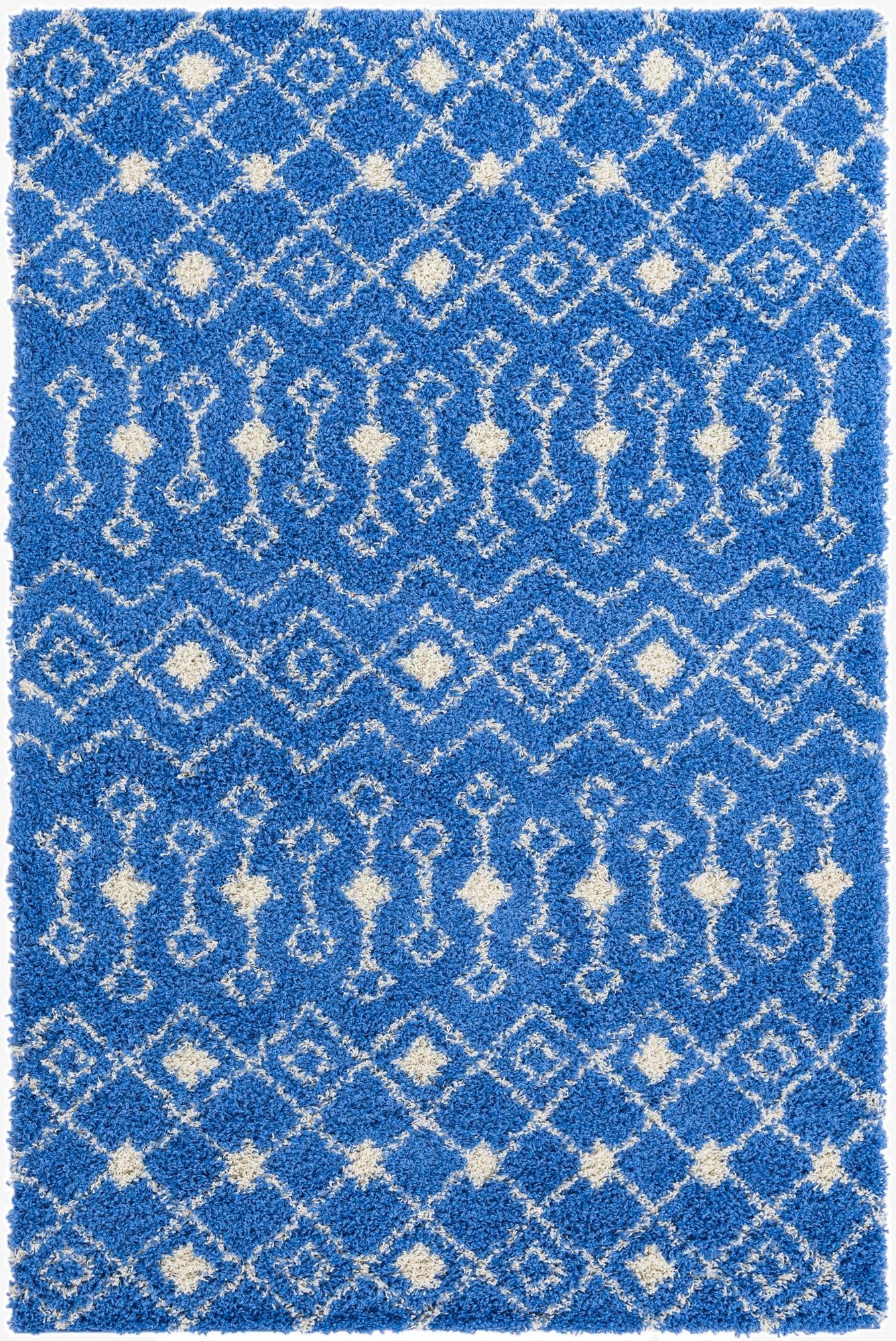  6' x 9' Moroccan Trellis Shag Rug