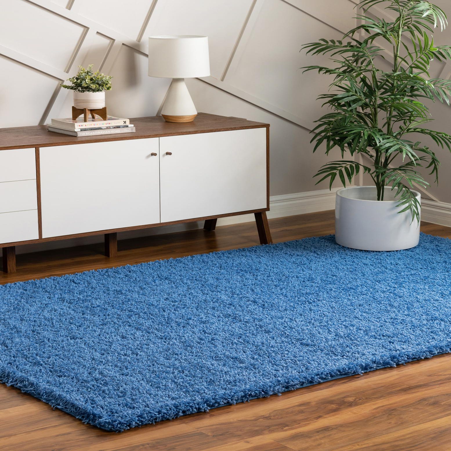 Periwinkle Blue 9' x 12' Solid Shag Rug | Rugs.com
