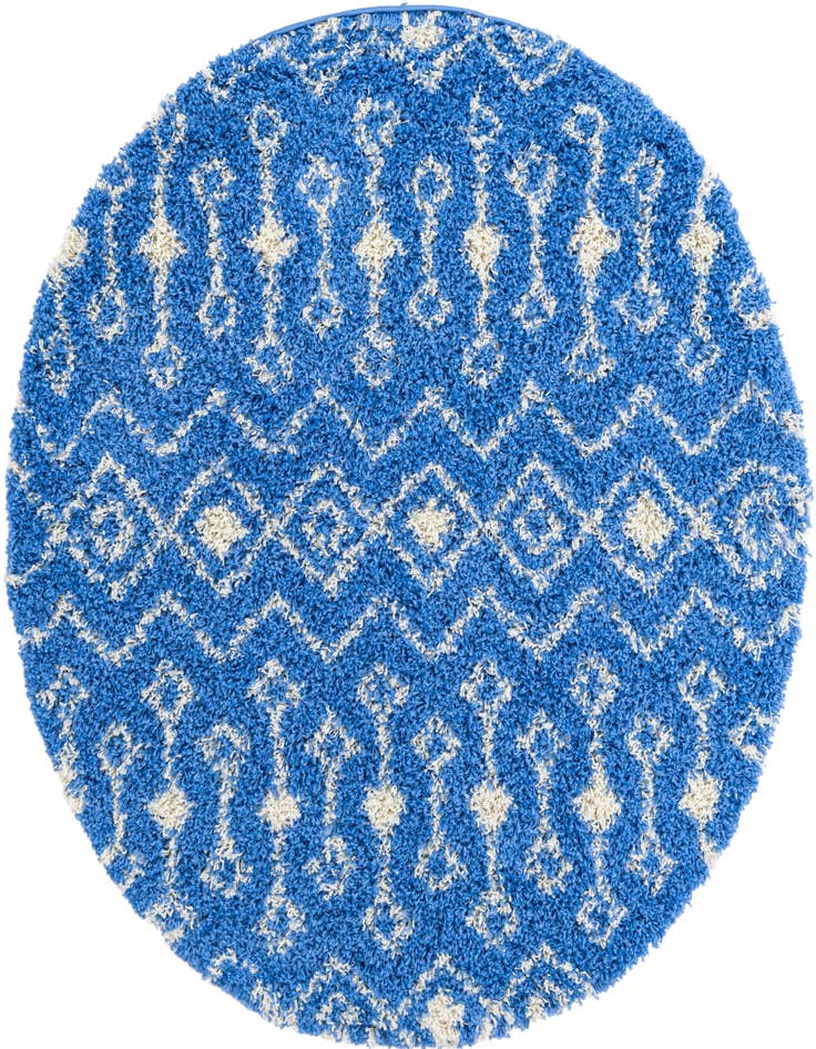 Detail image of 5' 3 x 5' 3 Moroccan Trellis Shag Round Rug