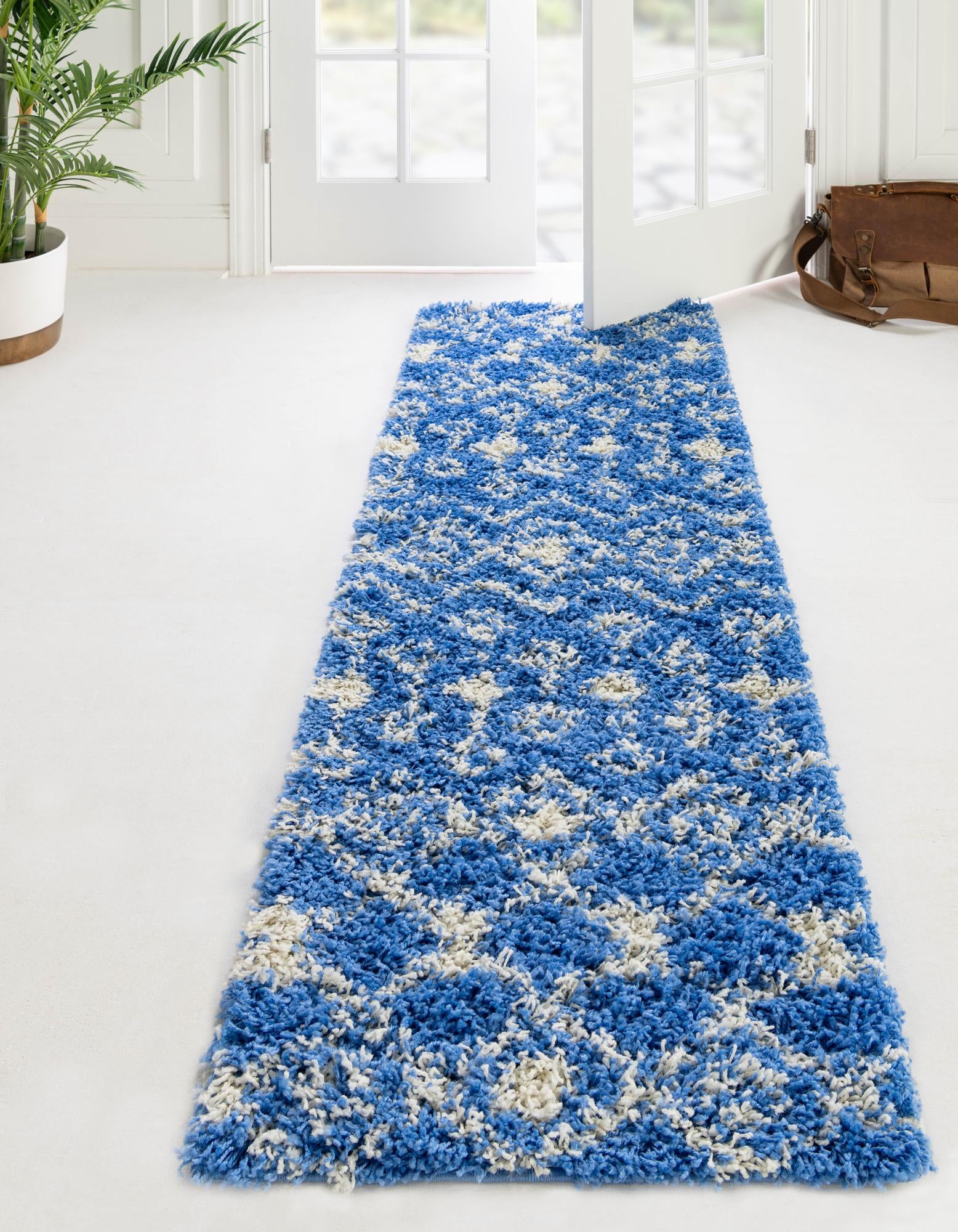  3' 3 x 16' 5 Moroccan Trellis Shag Runner Rug