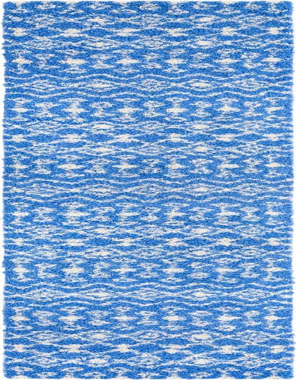 Detail image of  3' 3 x 16' 5 Moroccan Trellis Shag Runner Rug