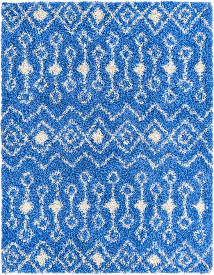 Detail image of 6' x 6' Moroccan Trellis Shag Square Rug