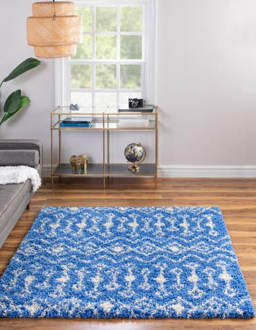  7' 10 x 7' 10 Moroccan Trellis Shag Square Rug