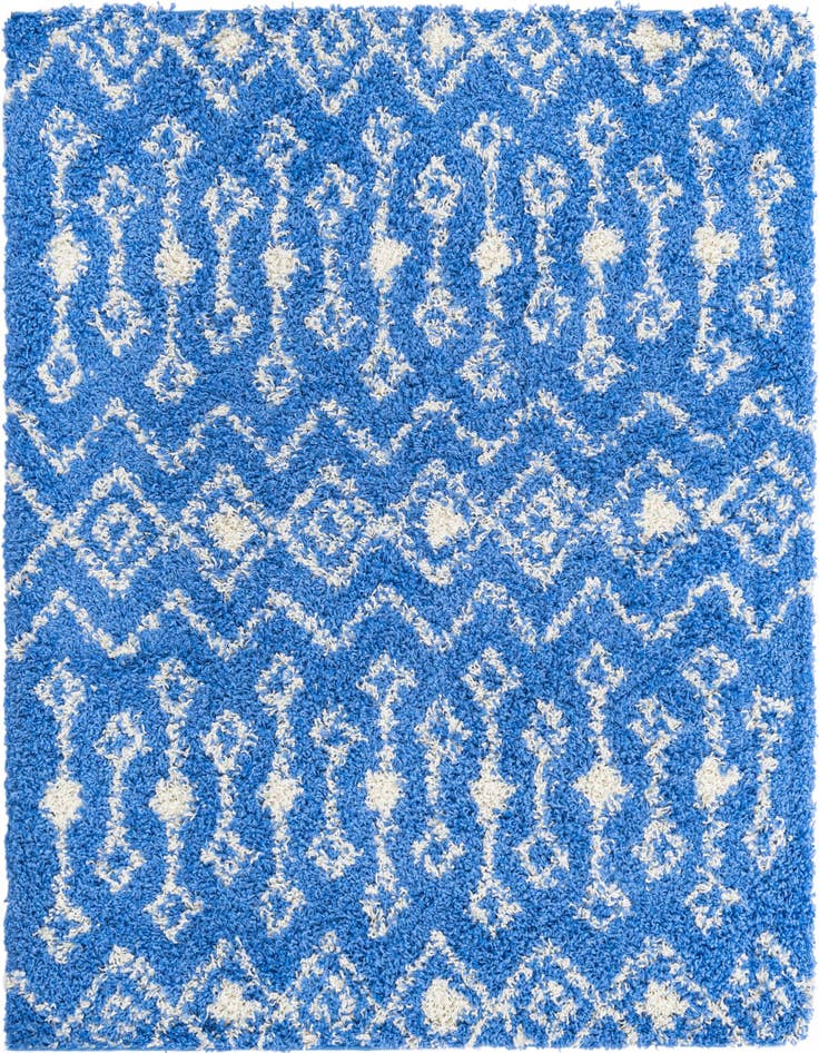 Detail image of  5' 3 x 5' 3 Moroccan Trellis Shag Square Rug