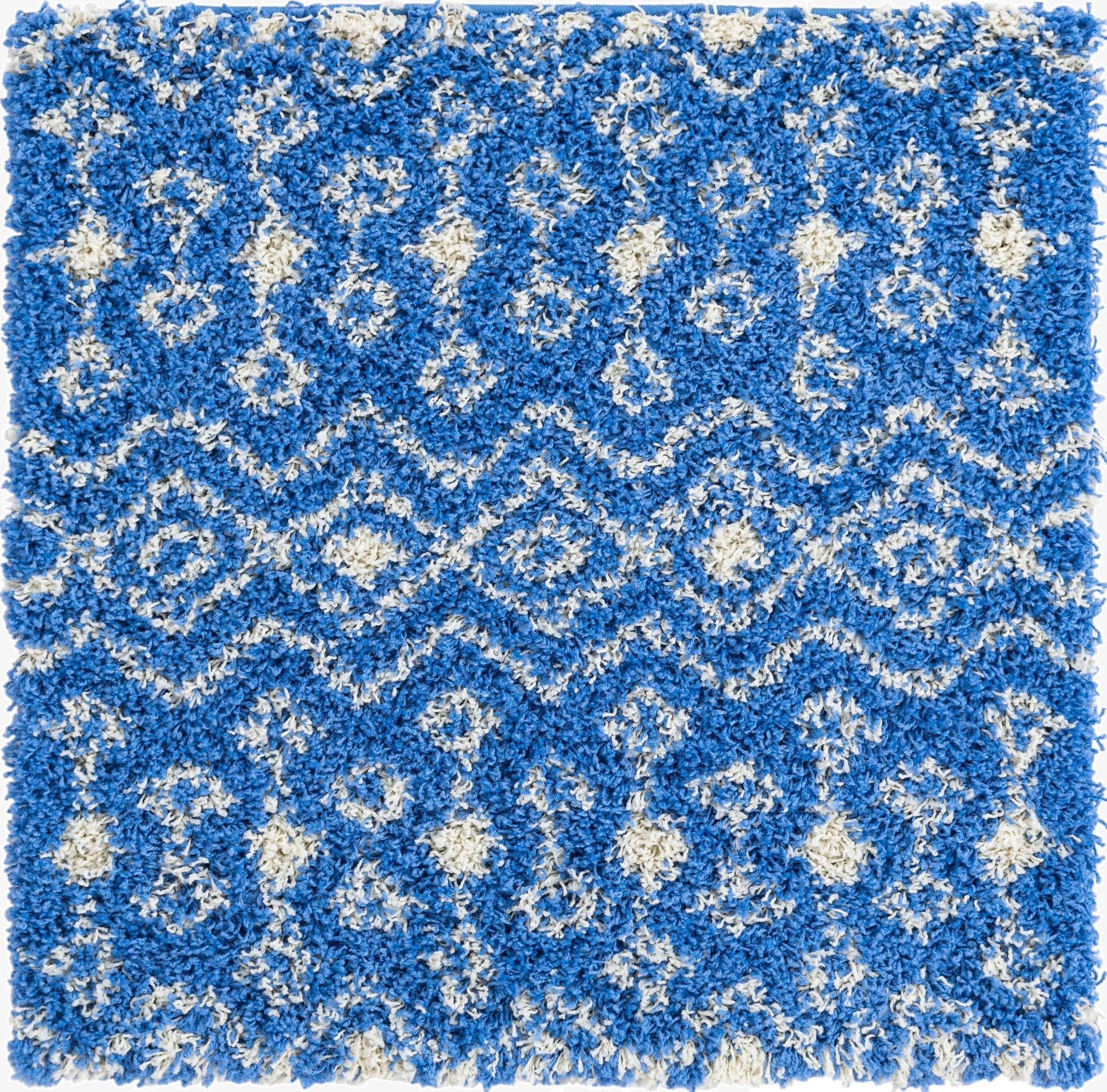  3' 3 x 3' 3 Moroccan Trellis Shag Square Rug