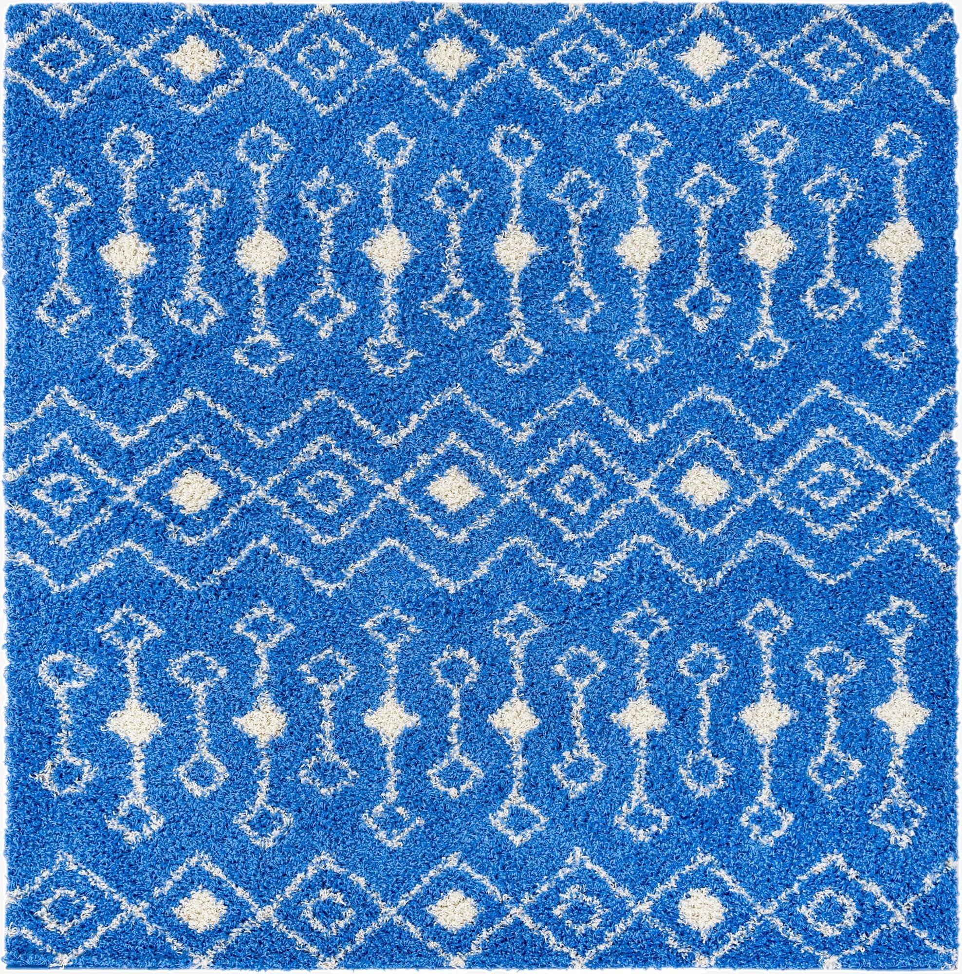  7' 10 x 7' 10 Moroccan Trellis Shag Square Rug