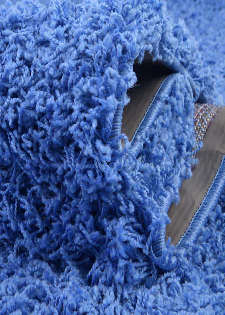 Periwinkle Blue 8' x 8' Solid Shag Square Rug | Rugs.com