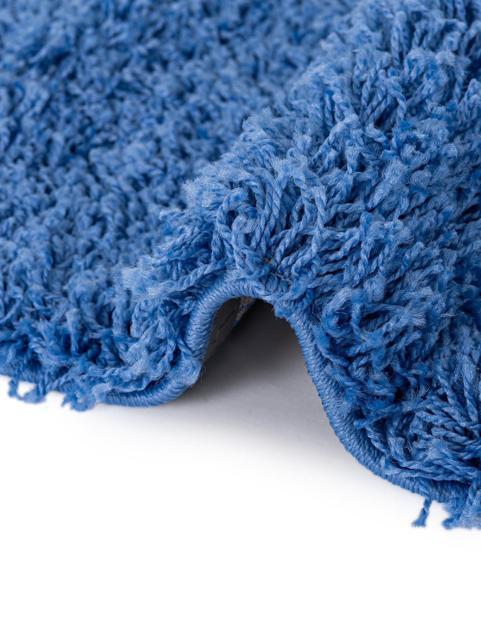 Periwinkle Blue 7' 10 x 7' 10 Solid Shag Square Rug | Rugs.com