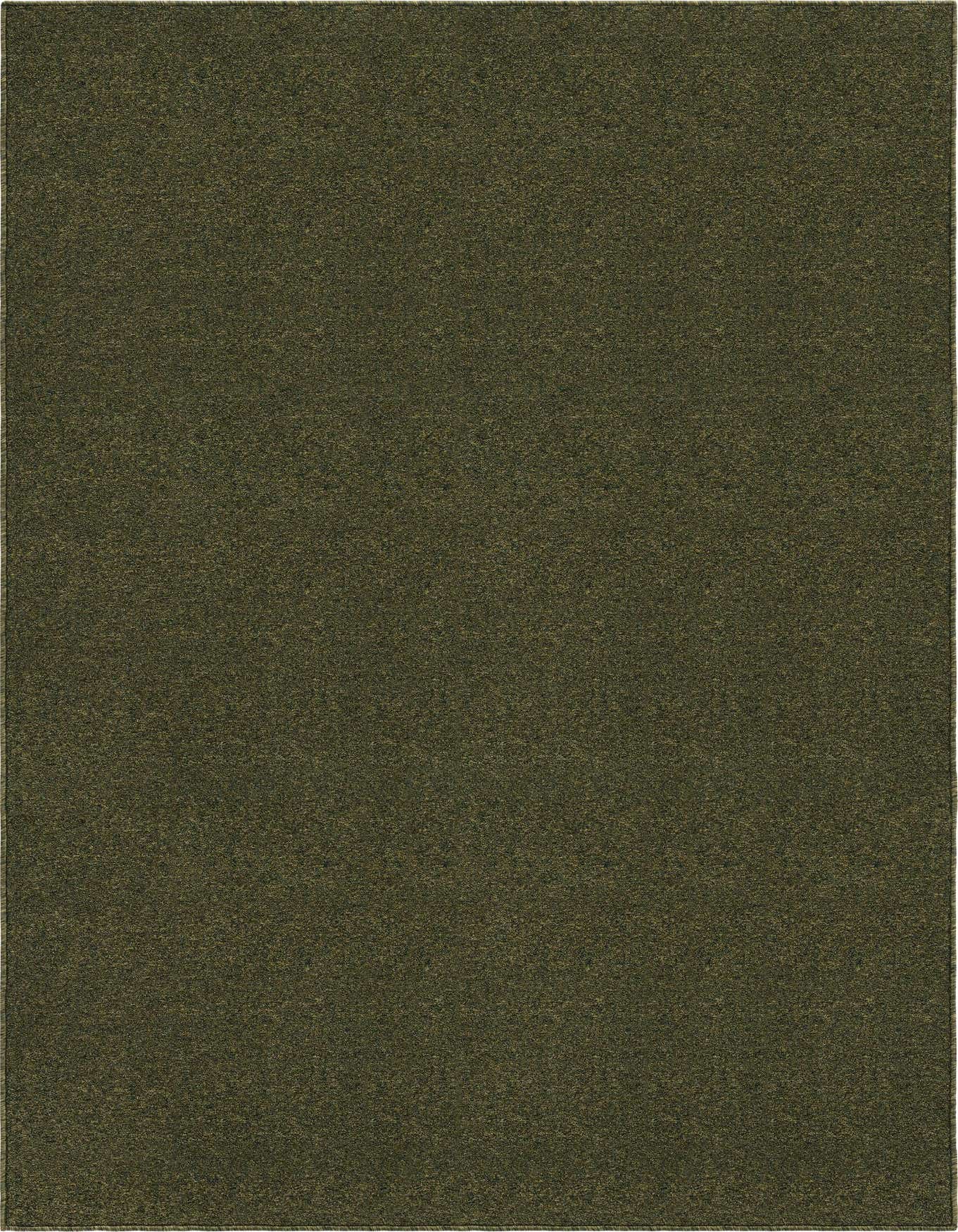 A 6x9 rectangular Everyday Solid rug from Rugs.com in a deep, textured green, suitable for a living room.