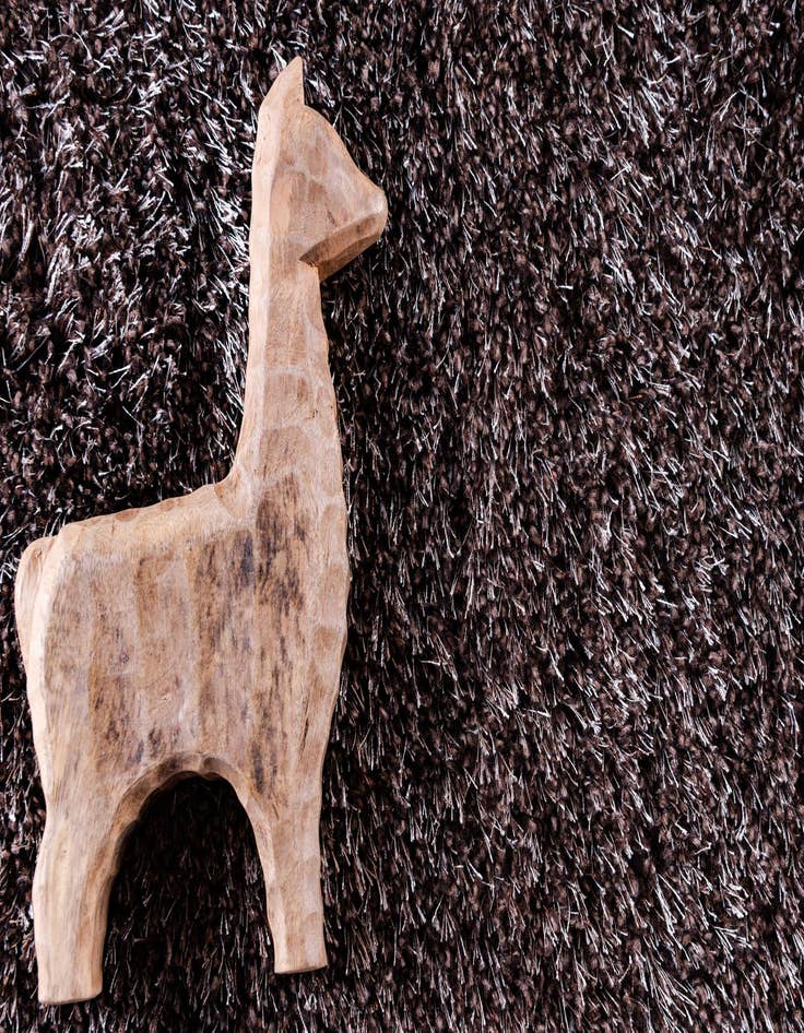 Detail image of 3' 3 x 5' 3 Luxury Solid Shag Rug