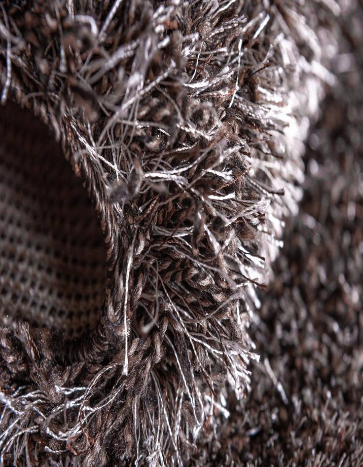 Detail image of  6' x 6' Luxury Solid Shag Round Rug