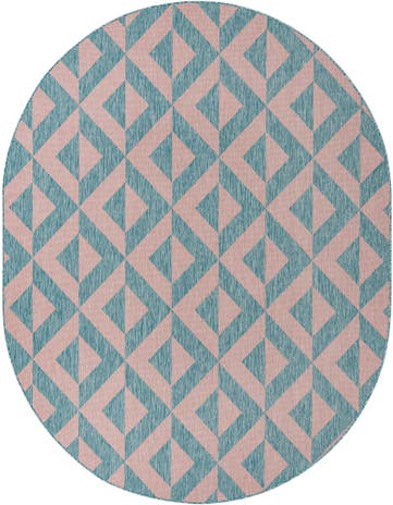 7' 10 x 10' Washable Jill Zarin Napa Indoor / Outdoor Oval Rug