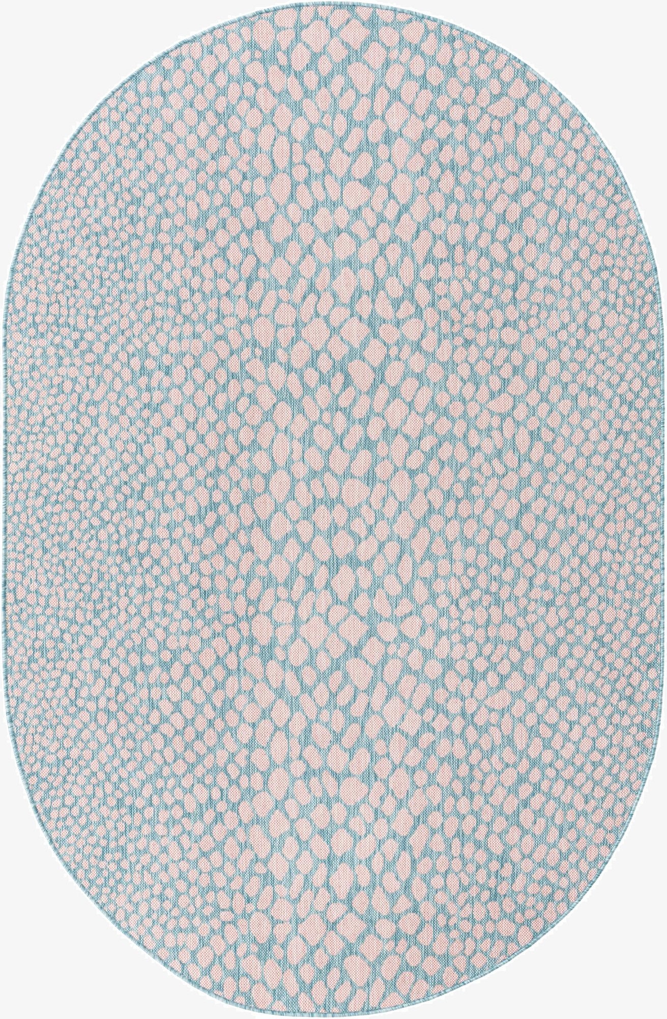  5' 3 x 8'  Washable Jill Zarin Cape Town Indoor / Outdoor Oval Rug