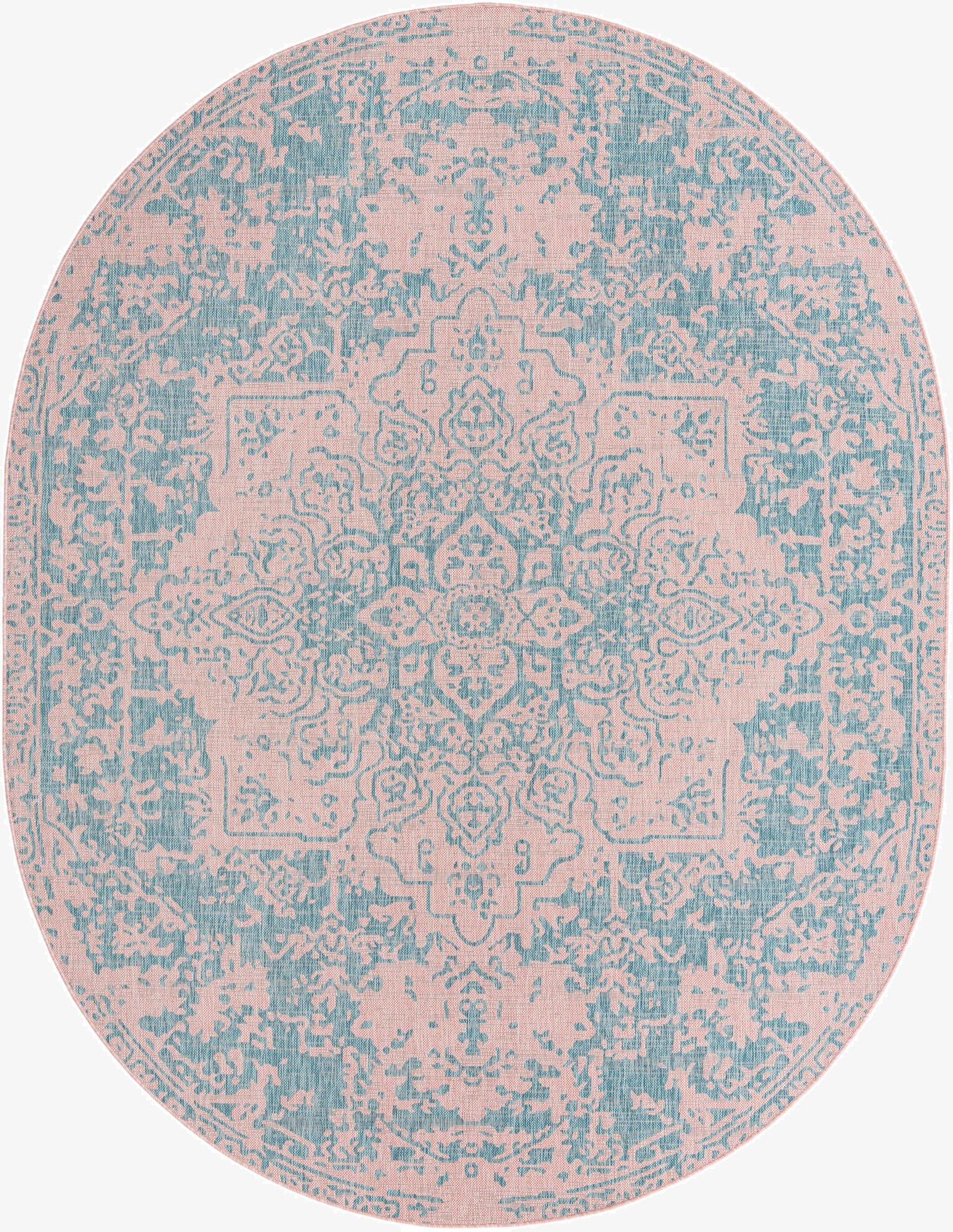  7' 10 x 10'  Washable Jill Zarin Dubai Indoor / Outdoor Oval Rug