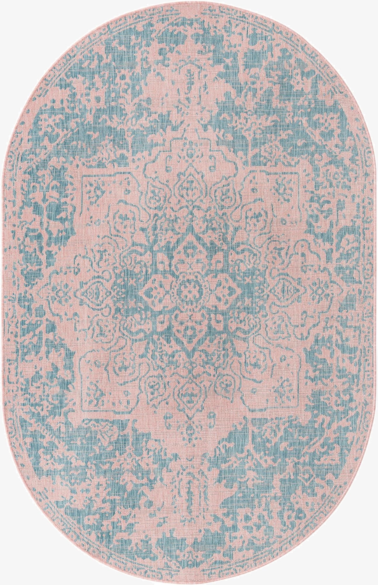  5' 3 x 8'  Washable Jill Zarin Dubai Indoor / Outdoor Oval Rug