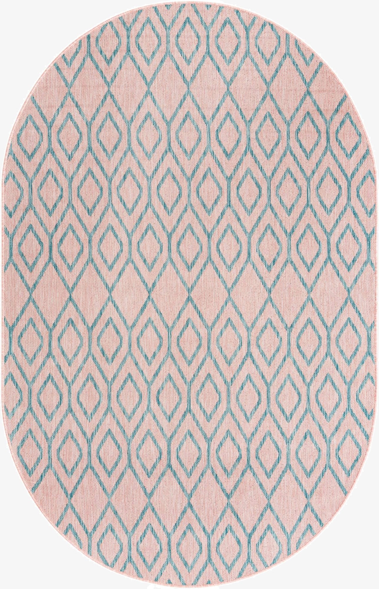  5' 3 x 8'  Washable Jill Zarin Turks and Caicos Indoor / Outdoor Oval Rug