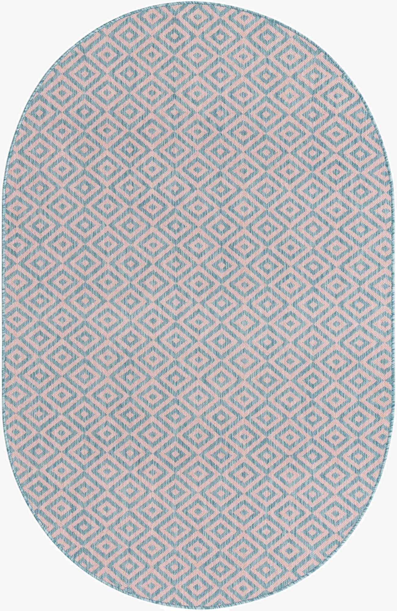  5' 3 x 8'  Washable Jill Zarin Costa Rica Indoor / Outdoor Oval Rug