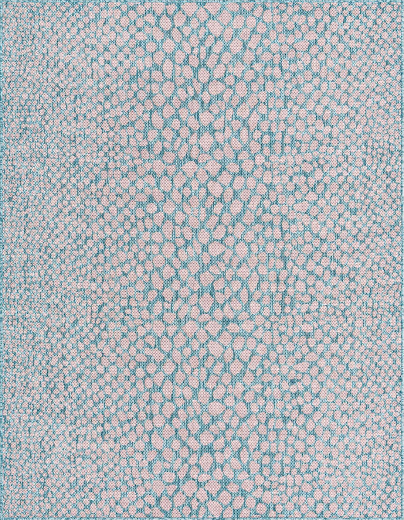 Primary image  Custom Pink and Aqua  Washable Jill Zarin Indoor / Outdoor Rug