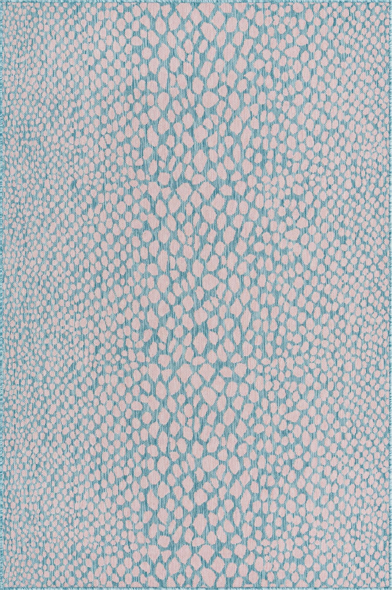  Custom Pink and Aqua  Washable Jill Zarin Indoor / Outdoor Rug