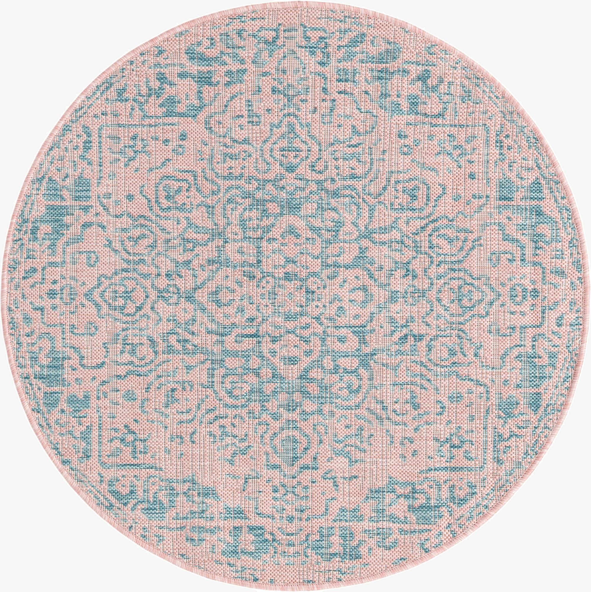  3' x 3'  Washable Jill Zarin Dubai Indoor / Outdoor Round Rug