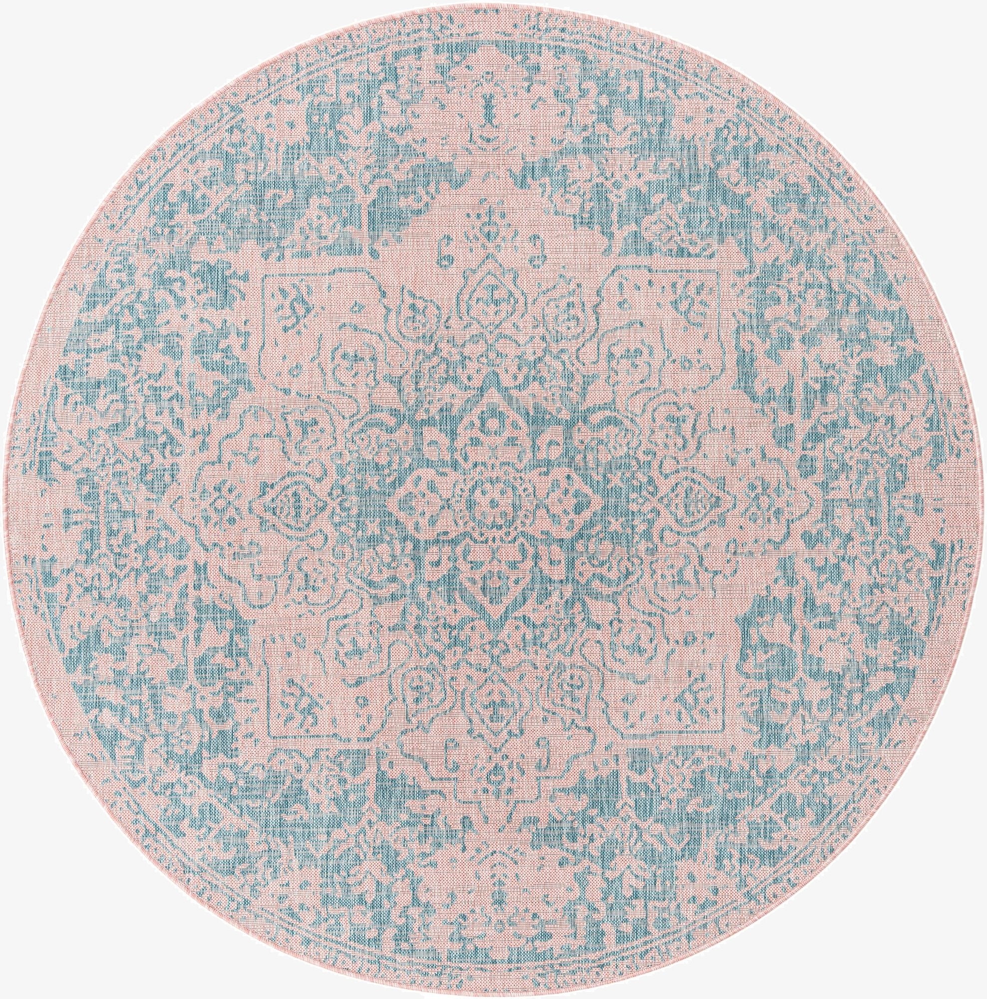  7' x 7'  Washable Jill Zarin Dubai Indoor / Outdoor Round Rug